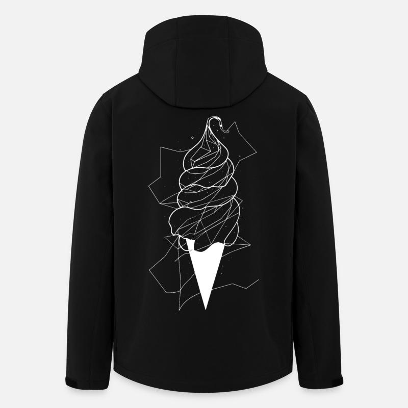 Eiswaffel Zeichnung - Recycelte Männer Softshell-Jacke Discoverer von Stanley/Stella - Schwarz