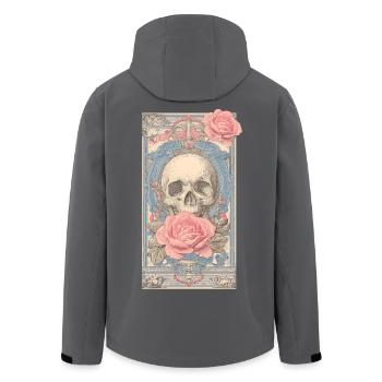 Memento Mori Roses et Crânes - Veste softshell homme en polyester recyclé Stanley/Stella - noir - Dos - AI Model Male 185 light (185cm)