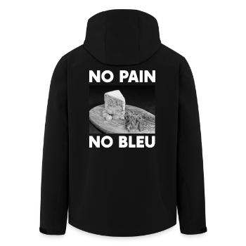 No Pain No Blue Humor Blauschimmelkäse aus der Auvergne - Recycelte Männer Softshell-Jacke von Stanley/Stella - Schwarz - Hinten - AI Model Male 185 light (185cm)