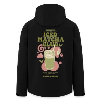 Iced Matcha Club Kyoto Cafe Matcha Maker Green Tea - Recycelte Männer Softshell-Jacke von Stanley/Stella - Schwarz - Hinten - AI Model Male 185 light (185cm)