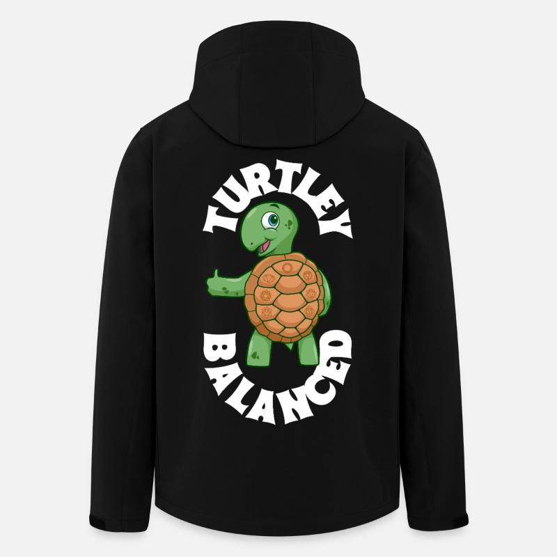 Turtle Balance - Chakra - Men’s Recycled Softshell Jacket by Stanley/Stella - black