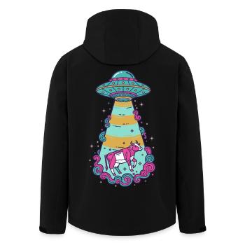 Spiritualität Heilige Geometrie Zen-Symbol - Recycelte Männer Softshell-Jacke von Stanley/Stella - Schwarz - Hinten - AI Model Male 185 light (185cm)