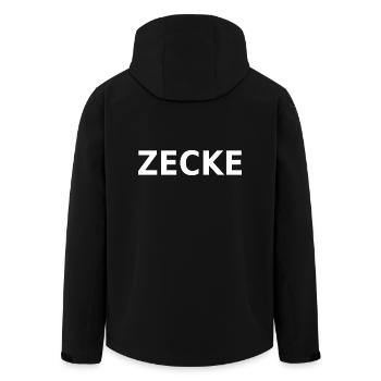 ZECKE - Recycelte Männer Softshell-Jacke von Stanley/Stella - Schwarz - Hinten - AI Model Male 185 light (185cm)