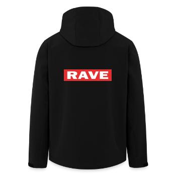 Rave - Recycelte Männer Softshell-Jacke von Stanley/Stella - Schwarz - Hinten - AI Model Male 185 light (185cm)