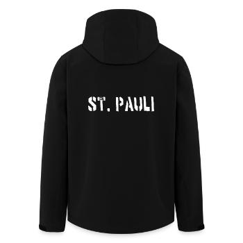 Hamburg St. Pauli - Men’s Recycled Softshell Jacket by Stanley/Stella - black - Back - AI Model Male 185 light (185cm)
