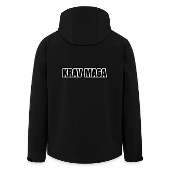 Krav Maga - Recycelte Männer Softshell-Jacke von Stanley/Stella - Schwarz - Hinten - AI Model Male 185 light (185cm)