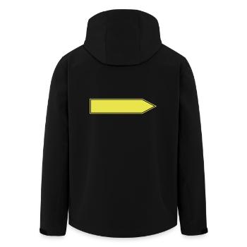 Schild Banner Ortsschild Ort Geschenk Umleitung - Recycelte Männer Softshell-Jacke von Stanley/Stella - Schwarz - Hinten - AI Model Male 185 light (185cm)