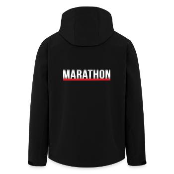 Marathon - Recycelte Männer Softshell-Jacke von Stanley/Stella - Schwarz - Hinten - AI Model Male 185 light (185cm)