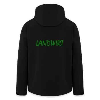 Landwirt - Recycelte Männer Softshell-Jacke von Stanley/Stella - Schwarz - Hinten - AI Model Male 185 light (185cm)