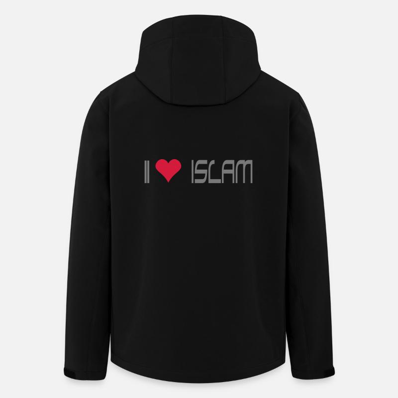 I LOVE ISLAM - Recycelte Männer Softshell-Jacke von Stanley/Stella - Schwarz