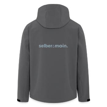 selbermoin - Recycelte Männer Softshell-Jacke von Stanley/Stella - Schwarz - Hinten - AI Model Male 185 light (185cm)