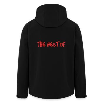 MAMIE. FÊTE DES MÈRES. BONNE FÊTE MAMIE. JE T'AIME - Veste softshell homme en polyester recyclé Stanley/Stella - noir - Dos - AI Model Male 185 light (185cm)