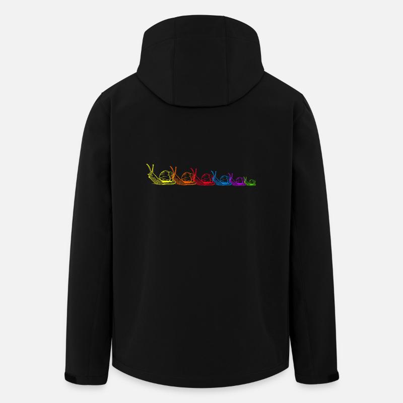Rainbow Snails Snail Shell LGBT - Men’s Recycled Softshell Jacket by Stanley/Stella - black