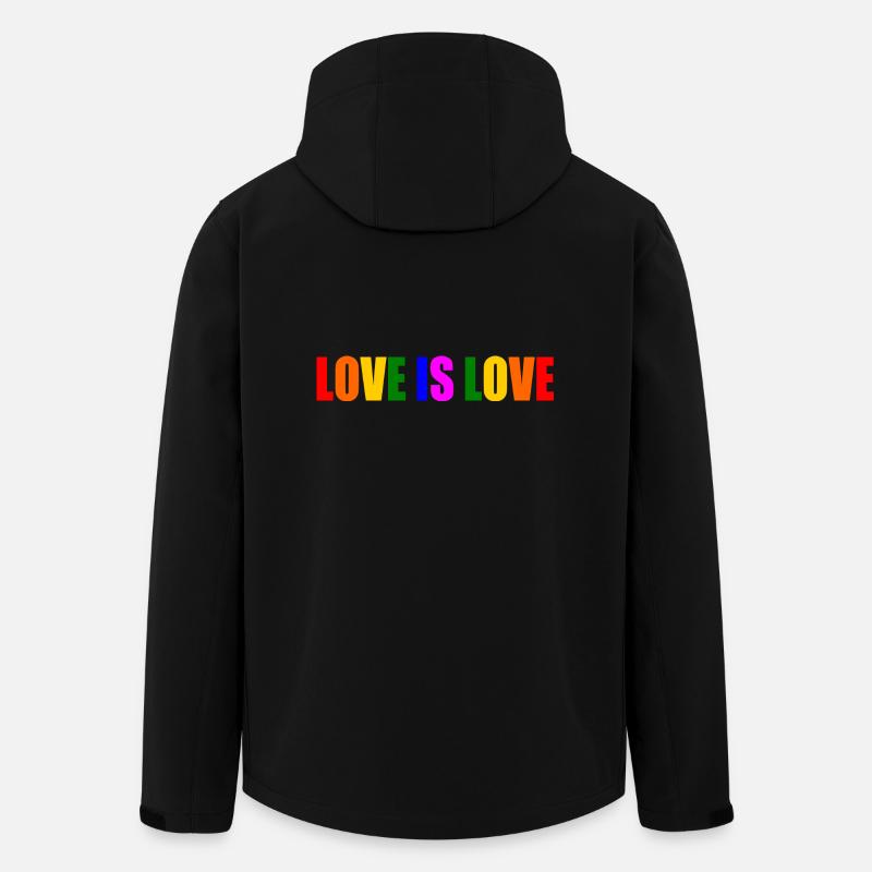 Love is love - Recycelte Männer Softshell-Jacke von Stanley/Stella - Schwarz
