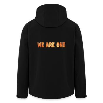 WE ARE ONE - Men’s Recycled Softshell Jacket by Stanley/Stella - black - Back - AI Model Male 185 light (185cm)
