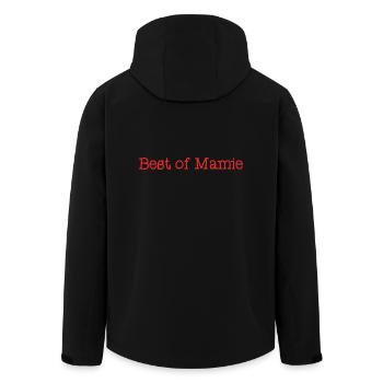 MAMIE. FÊTE DES MÈRES. BONNE FÊTE MAMIE. JE T'AIME - Veste softshell homme en polyester recyclé Stanley/Stella - noir - Dos - AI Model Male 185 light (185cm)