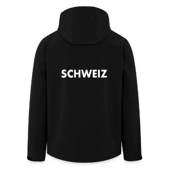 Suisse - Veste softshell homme en polyester recyclé Stanley/Stella - noir - Dos - AI Model Male 185 light (185cm)
