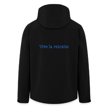 RETRAITE. RETRAITE. RETRAITEE. RETRAITE - Veste softshell homme en polyester recyclé Stanley/Stella - noir - Dos - AI Model Male 185 light (185cm)