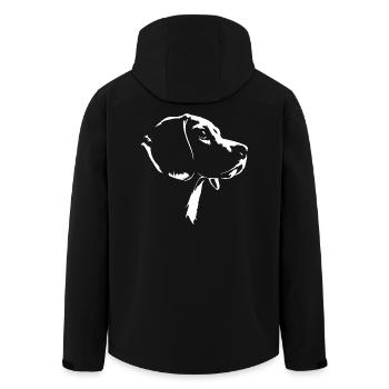 Beagle Silhouette Chien Chien Wilsigns - Veste softshell homme en polyester recyclé Stanley/Stella - noir - Dos - AI Model Male 185 light (185cm)