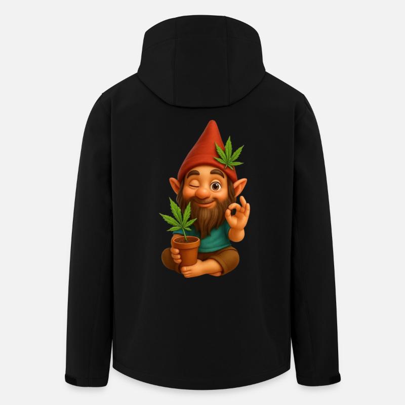 Cooler Zwerg mit Cannabis - Recycelte Männer Softshell-Jacke von Stanley/Stella - Schwarz