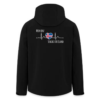 Mon cœur bat pour l’Islande la Scandinavie - Veste softshell homme en polyester recyclé Stanley/Stella - noir - Dos - AI Model Male 185 light (185cm)