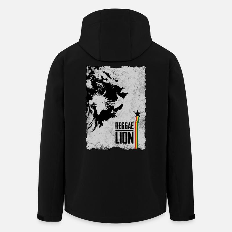 reggae lion2 - Recycelte Männer Softshell-Jacke von Stanley/Stella - Schwarz