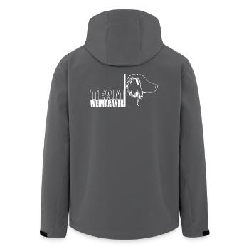 TEAM Weimaraner Langhaar Hunde Hund Wilsigns - Recycelte Männer Softshell-Jacke von Stanley/Stella - Anthrazit - Hinten - AI Model Male 185 light (185cm)