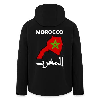 Morocco - Men’s Recycled Softshell Jacket by Stanley/Stella - black - Back - AI Model Male 185 light (185cm)