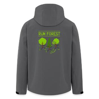 Lassen Sie Waldlauf-Tag der Erde 2018 Shirt - Geschenk laufen - Recycelte Männer Softshell-Jacke von Stanley/Stella - Schwarz - Hinten - AI Model Male 185 light (185cm)