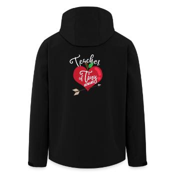 Lehrer Shirt - Herz Geschenk - Recycelte Männer Softshell-Jacke von Stanley/Stella - Schwarz - Hinten - AI Model Male 185 light (185cm)