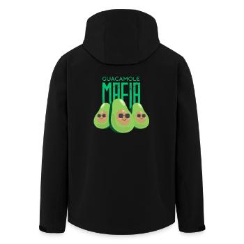Lustiges Guacamole-Mafia-Avocados-Shirt-Geschenk - Recycelte Männer Softshell-Jacke von Stanley/Stella - Schwarz - Hinten - AI Model Male 185 light (185cm)