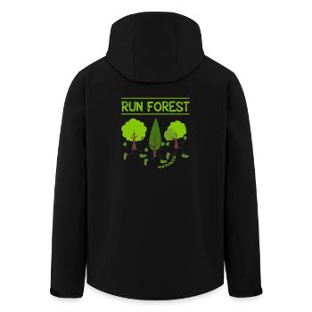Run Forest Run Jour de la Terre 2018 - Veste softshell homme en polyester recyclé Stanley/Stella - noir - Dos - AI Model Male 185 light (185cm)