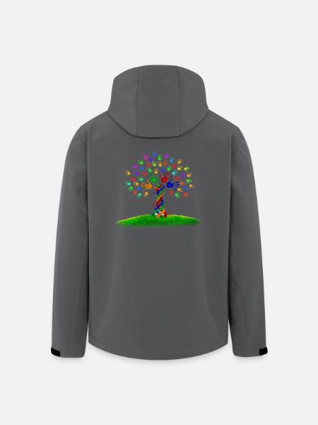 die lebendige Vielfalt - Recycelte Männer Softshell-Jacke von Stanley/Stella - Schwarz