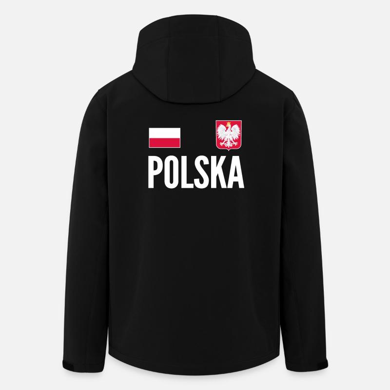 Poland Soccer Jersey - Recycelte Männer Softshell-Jacke von Stanley/Stella - Schwarz