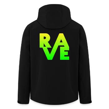 Rave Clothing Musique EDM pour Raver et DJ - Veste softshell homme en polyester recyclé Stanley/Stella - noir - Dos - AI Model Male 185 light (185cm)