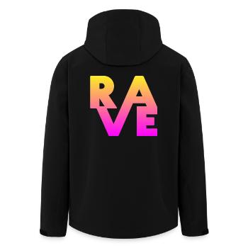 Rave Clothing Musique EDM pour Raver et DJ - Veste softshell homme en polyester recyclé Stanley/Stella - noir - Dos - AI Model Male 185 light (185cm)