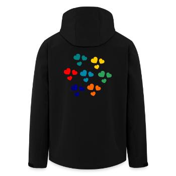 SCHÖNEN MUTTERTAG. MAMA. MUTTERTAG. HERZ - Recycelte Männer Softshell-Jacke von Stanley/Stella - Schwarz - Hinten - AI Model Male 185 light (185cm)