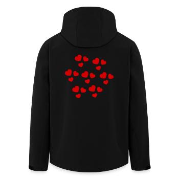 MAMA. MUTTERTAG. SCHÖNEN MUTTERTAG. HERZ - Recycelte Männer Softshell-Jacke von Stanley/Stella - Schwarz - Hinten - AI Model Male 185 light (185cm)