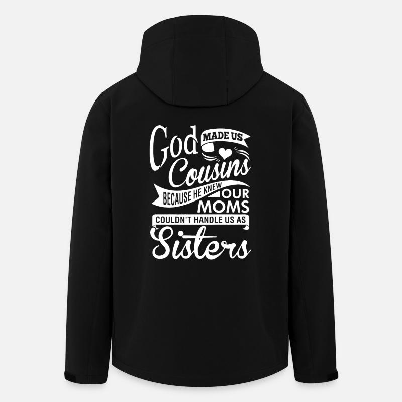 God Made Us Cousins - Men’s Recycled Softshell Jacket by Stanley/Stella - black