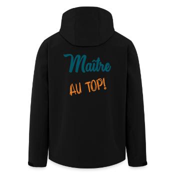 MAITRE - Veste softshell homme en polyester recyclé Stanley/Stella - noir - Dos - AI Model Male 185 light (185cm)