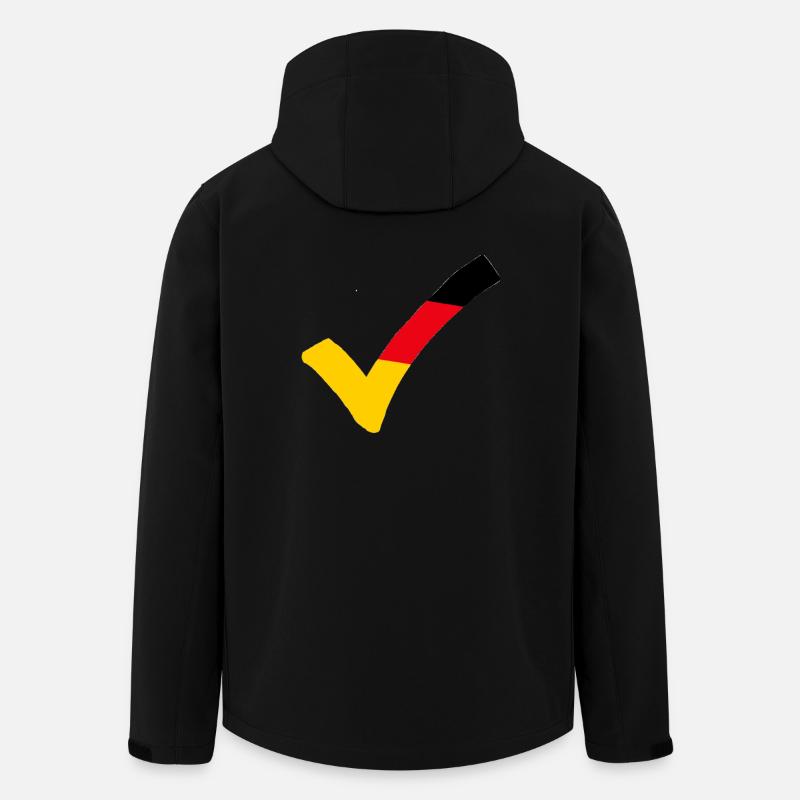 Hook Germany black-red-gold Check BRD - Men’s Recycled Softshell Jacket by Stanley/Stella - black