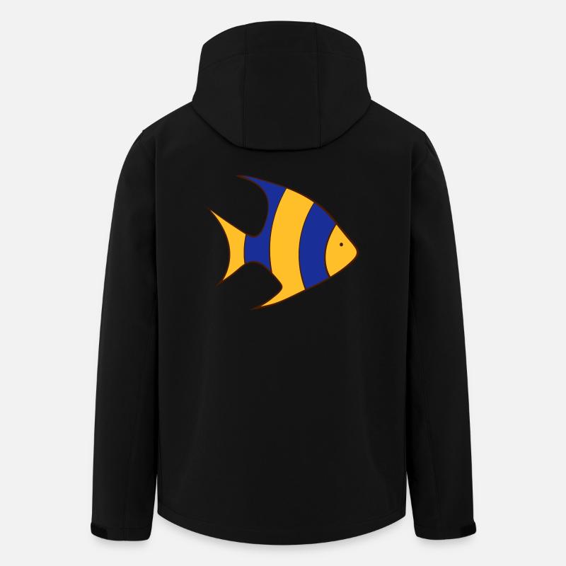 fish - Men’s Recycled Softshell Jacket by Stanley/Stella - black