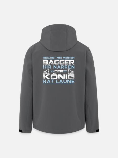 MASCHINENFÜHRER KÖNIG / BAGGER - Recycelte Männer Softshell-Jacke von Stanley/Stella - Schwarz