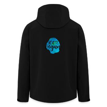 Idée de cadeau de végétarien végétarien - Veste softshell homme en polyester recyclé Stanley/Stella - noir - Dos - AI Model Male 185 light (185cm)