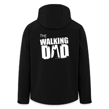 Idée cadeau de berger allemand à pied Père Gassi - Veste softshell homme en polyester recyclé Stanley/Stella - noir - Dos - AI Model Male 185 light (185cm)