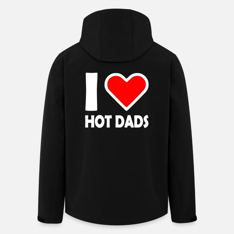 I love hot dads - Veste softshell homme en polyester recyclé Stanley/Stella - noir