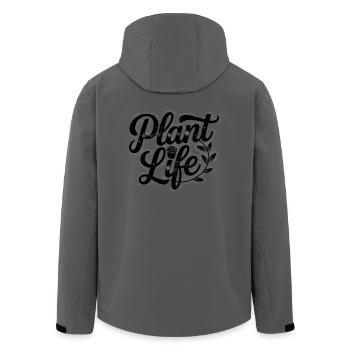 Plant Life - Cool Gardening Design - Men’s Recycled Softshell Jacket by Stanley/Stella - black - Back - AI Model Male 185 light (185cm)
