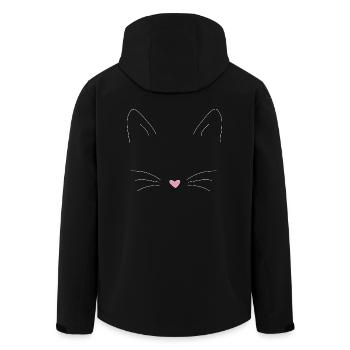 cat - Men’s Recycled Softshell Jacket by Stanley/Stella - black - Back - AI Model Male 185 light (185cm)