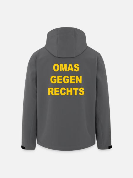 omas gegen rechts - Recycelte Männer Softshell-Jacke von Stanley/Stella - Schwarz