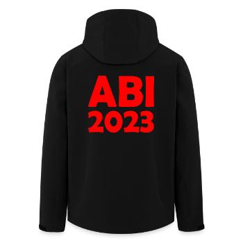 Abi 2023 - Recycelte Männer Softshell-Jacke von Stanley/Stella - Schwarz - Hinten - AI Model Male 185 light (185cm)